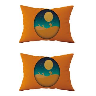 Evdek Çift Taraflı Dikdörtgen Kırlent Kılıf 2li Ds96