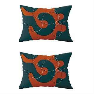 Evdek Çift Taraflı Dikdörtgen Kırlent Kılıf 2li Ds24