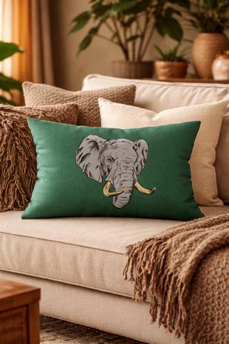 Evdek Çift Taraflı Dikdörtgen Kırlent Kılıfı TK9