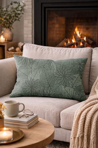 Evdek Çift Taraflı Dikdörtgen Kırlent Kılıfı TK27