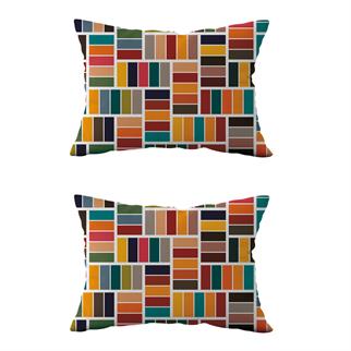 Evdek Çift Taraflı Dikdörtgen Kırlent Kılıf 2li Ds112