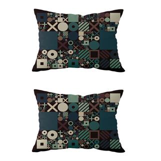 Evdek Çift Taraflı Dikdörtgen Kırlent Kılıf 2li Ds38