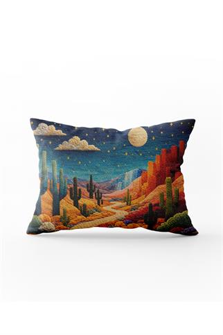 Evdek Çift Taraflı Dikdörtgen Kırlent Kılıfı 6EMD26