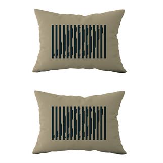 Evdek Çift Taraflı Dikdörtgen Kırlent Kılıf 2li Ds34