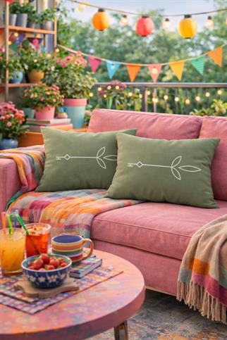 Evdek Çift Taraflı Dikdörtgen Kırlent Kılıf 2li Ds78