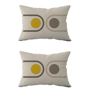 Evdek Çift Taraflı Dikdörtgen Kırlent Kılıf 2li Ds29