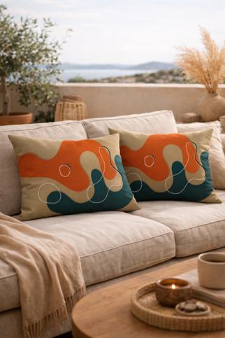 Evdek Çift Taraflı Dikdörtgen Kırlent Kılıf 2li Ds25