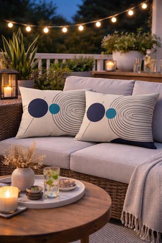 Evdek Çift Taraflı Dikdörtgen Kırlent Kılıf 2li Ds66