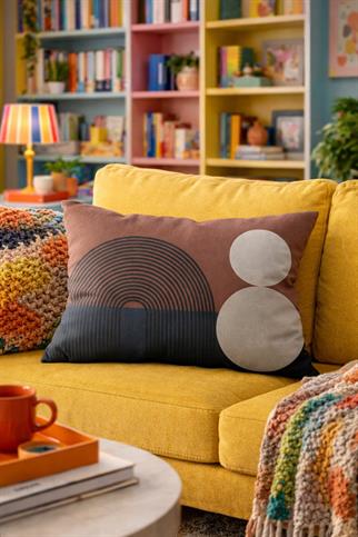 Evdek Çift Taraflı Dikdörtgen Kırlent Kılıfı TK34