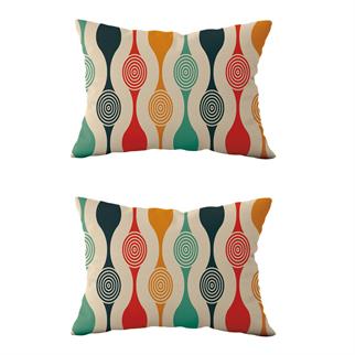 Evdek Çift Taraflı Dikdörtgen Kırlent Kılıf 2li Ds106