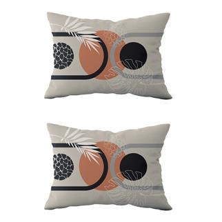 Evdek Çift Taraflı Dikdörtgen Kırlent Kılıf 2li Ds49