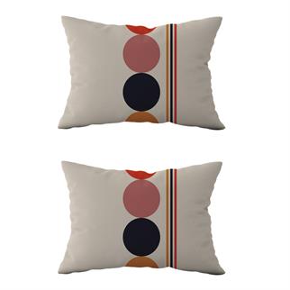 Evdek Çift Taraflı Dikdörtgen Kırlent Kılıf 2li Ds93