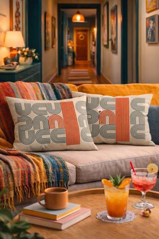 Evdek Çift Taraflı Dikdörtgen Kırlent Kılıf 2li Ds90