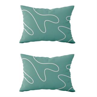 Evdek Çift Taraflı Dikdörtgen Kırlent Kılıf 2li Ds18