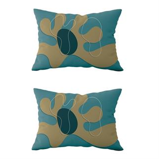 Evdek Çift Taraflı Dikdörtgen Kırlent Kılıf 2li Ds26