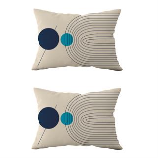 Evdek Çift Taraflı Dikdörtgen Kırlent Kılıf 2li Ds66