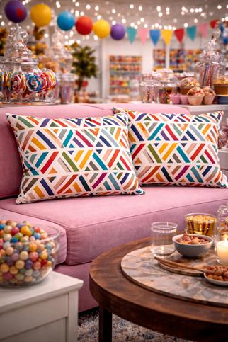 Evdek Çift Taraflı Dikdörtgen Kırlent Kılıf 2li Ds111