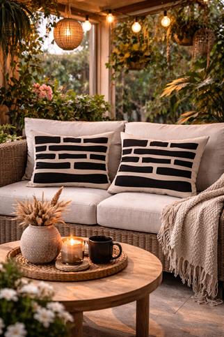 Evdek Çift Taraflı Dikdörtgen Kırlent Kılıf 2li Ds36