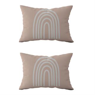 Evdek Çift Taraflı Dikdörtgen Kırlent Kılıf 2li Ds60