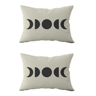 Evdek Çift Taraflı Dikdörtgen Kırlent Kılıf 2li Ds1