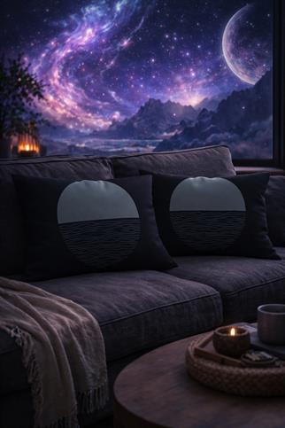 Evdek Çift Taraflı Dikdörtgen Kırlent Kılıf 2li Ds27