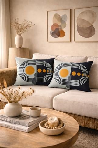 Evdek Çift Taraflı Dikdörtgen Kırlent Kılıf 2li Ds50