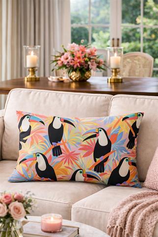 Evdek Çift Taraflı Dikdörtgen Kırlent Kılıfı 6EMD25