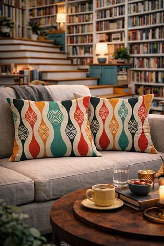 Evdek Çift Taraflı Dikdörtgen Kırlent Kılıf 2li Ds106