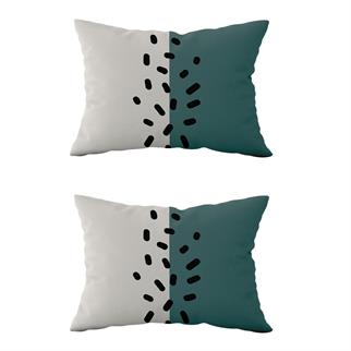 Evdek Çift Taraflı Dikdörtgen Kırlent Kılıf 2li Ds35