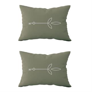 Evdek Çift Taraflı Dikdörtgen Kırlent Kılıf 2li Ds78