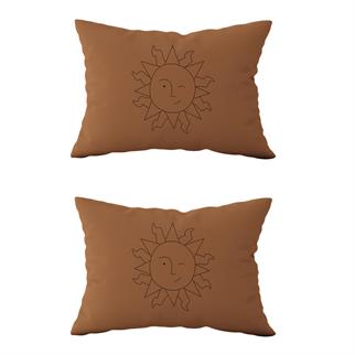 Evdek Çift Taraflı Dikdörtgen Kırlent Kılıf 2li Ds56