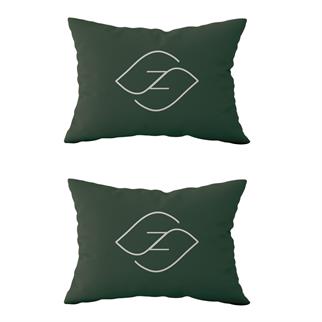 Evdek Çift Taraflı Dikdörtgen Kırlent Kılıf 2li Ds79