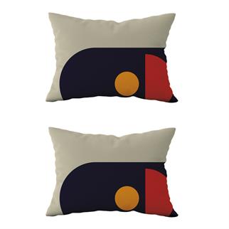 Evdek Çift Taraflı Dikdörtgen Kırlent Kılıf 2li Ds80