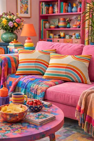 Evdek Çift Taraflı Dikdörtgen Kırlent Kılıf 2li Ds73