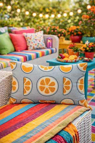 Evdek Çift Taraflı Dikdörtgen Kırlent Kılıfı TK11