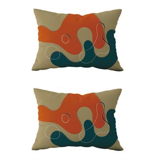 Evdek Çift Taraflı Dikdörtgen Kırlent Kılıf 2li Ds25