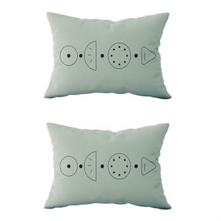 Evdek Çift Taraflı Dikdörtgen Kırlent Kılıf 2li Ds6