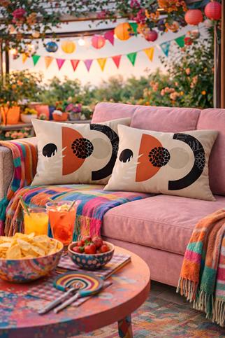 Evdek Çift Taraflı Dikdörtgen Kırlent Kılıf 2li Ds75