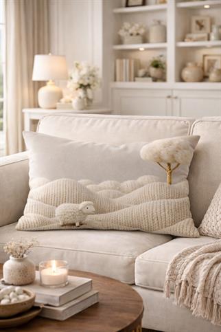 Evdek Çift Taraflı Dikdörtgen Kırlent Kılıfı 6EMD27