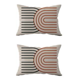 Evdek Çift Taraflı Dikdörtgen Kırlent Kılıf 2li Ds94