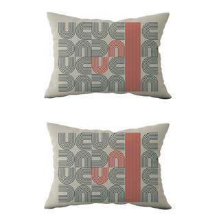 Evdek Çift Taraflı Dikdörtgen Kırlent Kılıf 2li Ds90