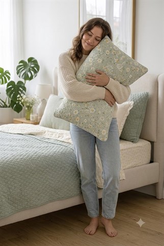 Evdek Dekoratif Kapitone Yastık Kılıfı 50x70 Cm 6ETD3