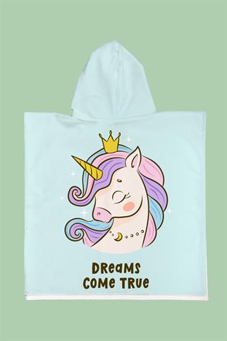 Evdek Dream Unicorn Çocuk Panço Plaj Havlusu