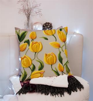 Evdek Embroidery Ds1 Dijital Baskılı Kırlent Kılıfı