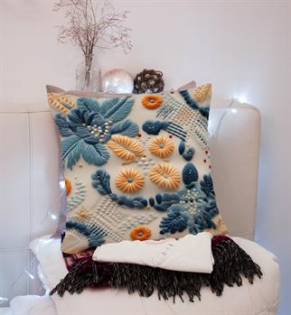 Evdek Embroidery Ds11 Dijital Baskılı Kırlent Kılıfı