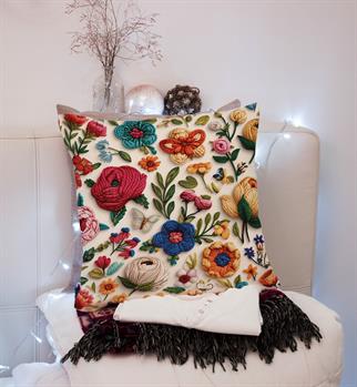 Evdek Embroidery Ds12 Dijital Baskılı Kırlent Kılıfı