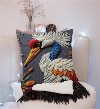 Evdek Embroidery Ds14 Dijital Baskılı Kırlent Kılıfı