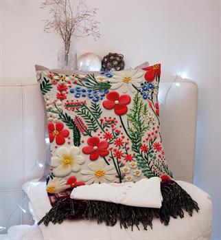 Evdek Embroidery Ds2 Dijital Baskılı Kırlent Kılıfı