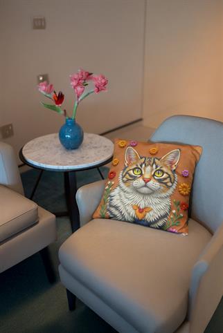 Evdek Embroidery Ds21 Dijital Baskılı Kırlent Kılıfı