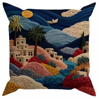 Evdek Embroidery Ds33 Dijital Baskılı Kırlent Kılıfı